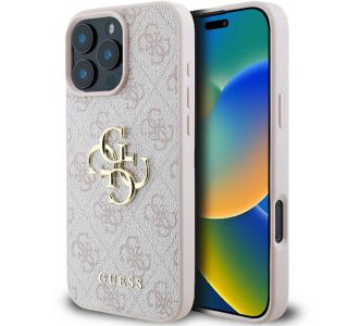 ORIGINALNI GUESS OVITEK GUHCP16L4GMGPI ZA IPHONE 16 PRO - LEATHER  - ROZA