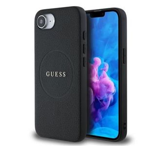 ORIGINALNI GUESS OVITEK GUHMPSE4PGHSMMK ZA IPHONE 16E - MAGSAFE - GRAINED - ČRN