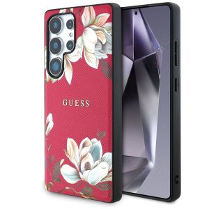 ORIGINALNI GUESS OVITEK ZA SAMSUNG GALAXY S25 ULTRA 5G - MAGSAFE - PRINTED FLOWER - PINK - GUHMS25LPGNMPLMF