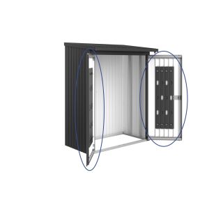 PAKET VRAT ZA REGAL ZA DRVA BIOHORT WOODSTOCK 138X175.5X150 CM