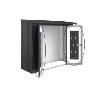 PAKET VRAT ZA REGAL ZA DRVA BIOHORT WOODSTOCK V230, 138X172.5X230 CM