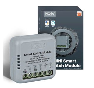 PAMETNO STIKALO MOES 2 GANG MINI STIKALO ZA LUČ ZM-104B-M