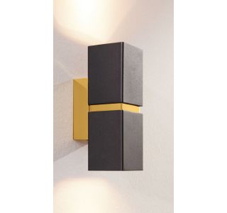 PASSA 2X3.3W GU10 ČRNA / ZLATA