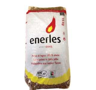 PELETI ENERLES FI 6 MM, SMREKA/JELKA VREČA 15 KG PELETI ENERLES FI 6 MM, SMREKA/JELKA VREČA 15 KG