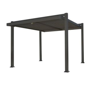 PERGOLA PERSEA EASY FULL ALU MODULARNA STREHA 320X360 TEMNO SIVA