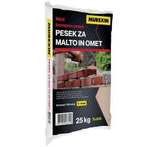 PESEK MUREXIN ZA MALTO IN OMET 0-4 MM VLAŽEN 25 KG