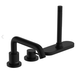 PIPA ZA KAD HANSGROHE HG TECTURIS S 3H ČRNA MONTAŽA NA KAD 3 ODPRTINE