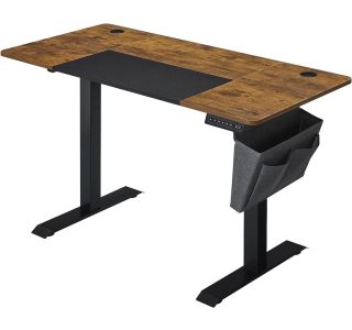 PISALNA MIZA SONGMICS SIT&STAND ELEKTRIČNA Z OKVIRJEM RUSTIK
