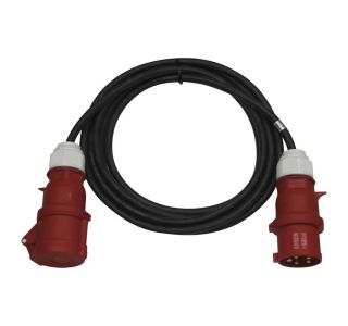 PODALJŠEK EMOS 3 FAZNI ZUNANJI 20M 400V 1 VTIČNICA, ČRNI