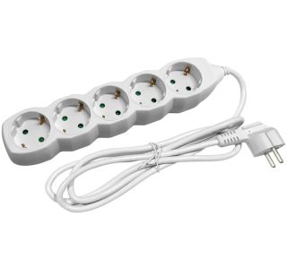 PODALJŠEK ENTAC 5 SCHUKO VTIČNIC 1.5M BEL