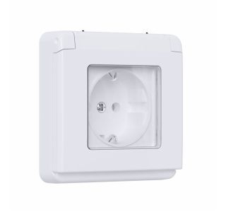 PODOMETNA VTIČNICA ELEKTROMATERIAL VARNOSTNA S POKROVČKOM BELA, VIJAČNA PODOMETNA VTIČNICA ELEKTROMATERIAL VARNOSTNA S POKROVČKOM BELA, VIJAČNA