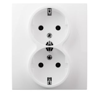 PODOMETNA VTIČNICA I700 VARNOSTNA DVOJNA BELA, VIJAČNA