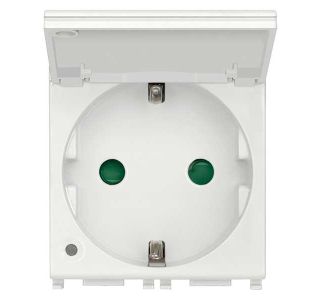 PODOMETNA VTIČNICA PLANA VARNOSTNA Z BELIM POKROVO BELA, VIJAČNA