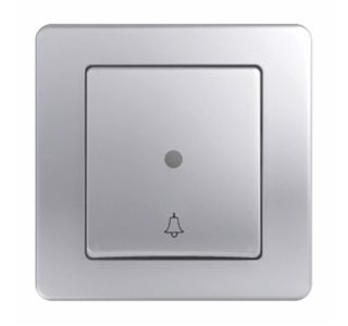 PODOMETNO TIPKALO EKONOMIK NAVADNO 10A, TI 50 SREBRNO, ZVONEC, S TLIVKO