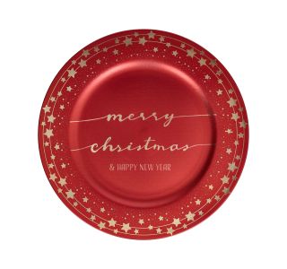 PODSTAVEK TOGNANA 33 CM MERRY BRIGHT ZA KROŽNIK RDEČE BARVE PODSTAVEK TOGNANA 33 CM MERRY BRIGHT ZA KROŽNIK RDEČE BARVE