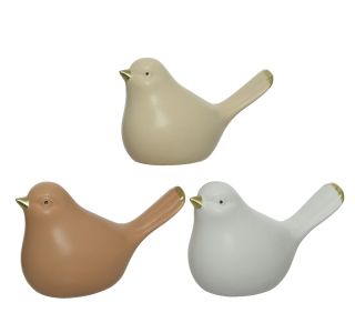 POMLADNA DEKORACIJA DECORIS PTICA PORCELANASTA, SORT.