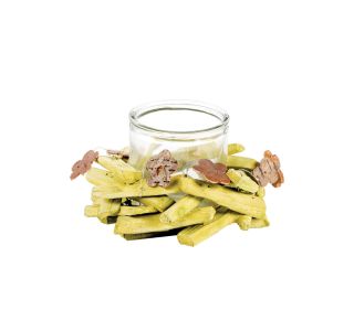 POMLADNA DEKORACIJA GLOSSTYLE SVEČNIK ZELENI 19 CM