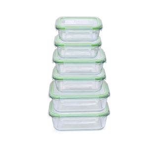 POSODA ZA SHRANJEVANJE ALPINA KOMPLET POSOD 6X STEKLO
