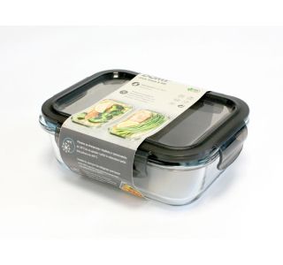 POSODA ZA SHRANJEVANJE DOMY 640 ML STEKLENA ČRNA POSODA ZA SHRANJEVANJE DOMY 640 ML STEKLENA ČRNA