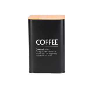 POSODA ZA SHRANJEVANJE ESTIA 10X14 CM ZA KAVO ČRNA BAMBOO METALLIC