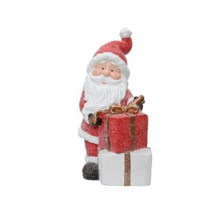 PRAZNIČNA FIGURA DECORIS BOŽIČEK Z DARILI, 44.50 CM, RDEČ/BEL