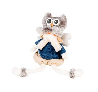 PRAZNIČNA FIGURA GLOSSTYLE DEKLICA MODRE BARVE 31 CM TEKSTILNA