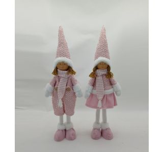 PRAZNIČNA FIGURA GLOSSTYLE PUNČKA ROZA 15X10X45CM