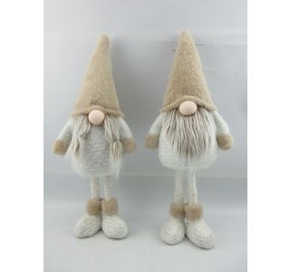 PRAZNIČNA FIGURA GLOSSTYLE ŠKRAT, BEŽ 21X12X47CM