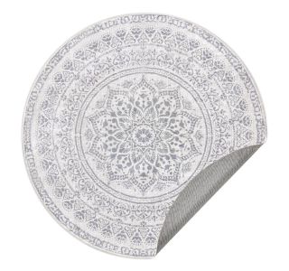 PREPROGA SONGMICS HOME OKROGLA 160 CM SVETLO SIVA