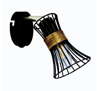 DEKORATIVNI REFLEKTOR PURRA 1XE14 ČRNA / ZLATA