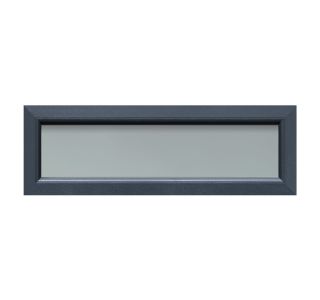 VHODNA PVC VRATA CANDO PVC OKNO ZGORNJE 98X30 CM FIKSNO ANTRACIT/BELO