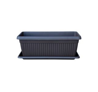 PE ZUNANJE KORITO MEDITERAN MAXI 80 X 32 ANTRACIT