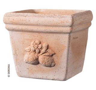 GLINENI ZUNANJI LONEC DEROMA QUADRO SICILIA TERRACOTTA 17 CM