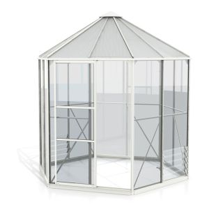 RASTLINJAK, STEKLO/POLIK. VITAVIA PAVILJON HERA 4500 ESG/VP BELA 2.5X5.5M RASTLINJAK, STEKLO/POLIK. VITAVIA PAVILJON HERA 4500 ESG/VP BELA 2.5X5.5M