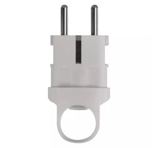 ŠUKO VTIKAČ EMOS RAVNI BELI, PVC