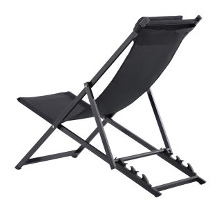 LEŽALNIK IZ TEKSTILENA NATERIAL PLAŽNI SIV ALU, TEKST 113.5X58