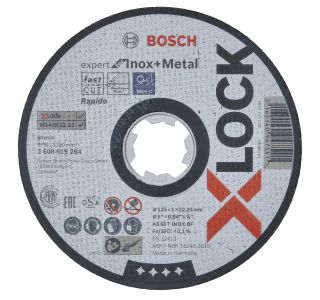REZALNA PLOŠČA X-LOCK EXPERT FORINOX & METAL 125X1X22.23MM, RAVNA