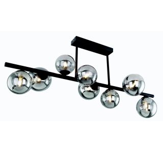 RIHA 9X3W G9 ČRNA / DIMLJENO STEKLO