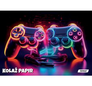 RISALNI LISTI,KOLAŽ PAPIR TARGET A4 20 LISTOV NEON VIBES 100GR. 28246