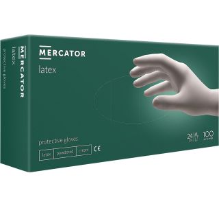 ROKAVICE ZA 1X UPORABO MERCATOR LATEX ŠT.XL BELE BARVE V ZAVITKU = 100KOS ROKAVICE ZA 1X UPORABO MERCATOR LATEX ŠT.XL BELE BARVE V ZAVITKU = 100KOS
