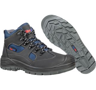 VISOKI DELOVNI ČEVLJI FOOTGUARD SAFE MID ŠT.45, ČRN/MODER S3 SRC
