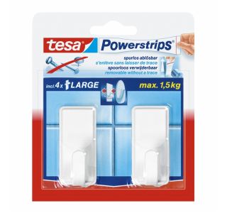 SAMOLEPILNI IZDELEK TESA POWERSTRIPS KLJUKICA KLASIK 2/1 BELA