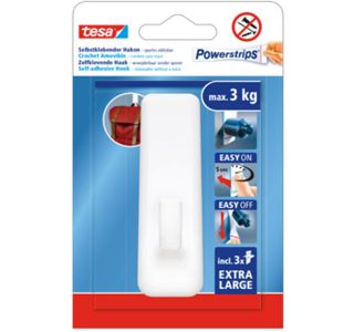 SAMOLEPILNI IZDELEK TESA POWERSTRIPS KLJUKICA XL PRAVOKOTNA 2/1 BELA