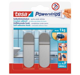 SAMOLEPILNI IZDELEK TESA POWERSTRIPS MINI KLJUKICA 2/1 KOVINSKA