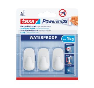 SAMOLEPILNI IZDELEK TESA POWERSTRIPS KLJUKICA L VODOODPORNA BELA 2/1