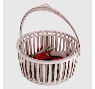 ŠČIPALKE LA BRIANTINA SET ZA OBEŠANJE PERILA (KOŠARICA + 20 ŠČIPALK)