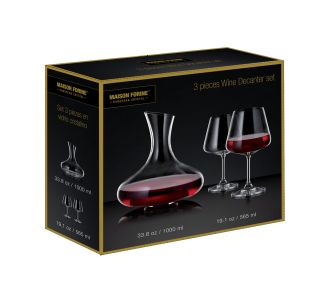 SERVIRNI VRČ MAISON FORINE 3DELNI SET MARTA BURGUNDY