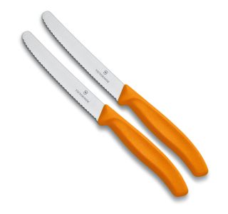 SET NOŽEV VICTORINOX ZA PARADIŽNIK NAZOBČANO REZILO 2X11CM ORANŽEN SET NOŽEV VICTORINOX ZA PARADIŽNIK NAZOBČANO REZILO 2X11CM ORANŽEN