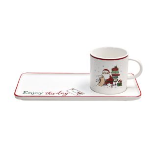 SET SKODELIC IN LONČKOV TOGNANA LONČEK S PODSTAVKOM NEW MILK&C LET IT SNOW