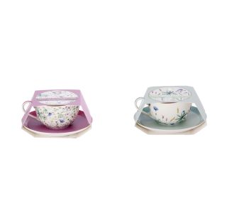 SET SKODELIC IN LONČKOV STAR SKODELICA ČAJNA 250 ML S PODSTAVKOM PORCELAN